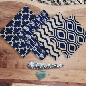 Canvas Pillow Covers Brand New + Organic Sage Smudge + Raw Green Quartz Stone